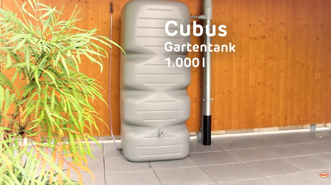 Veilig 1000 liter bovengronds openslaan met de Cubus tuintank