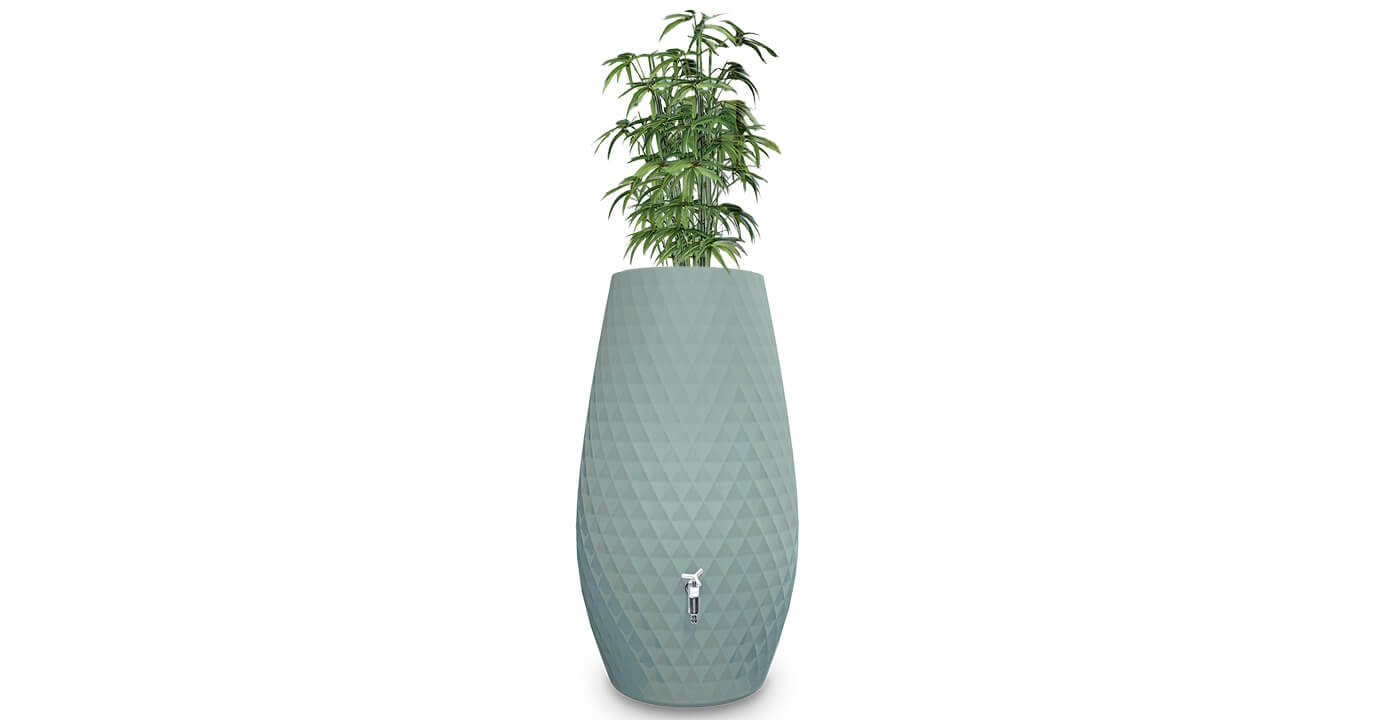 Regenton Triagon Agave Green 230L beplantbaar zonder kraantje